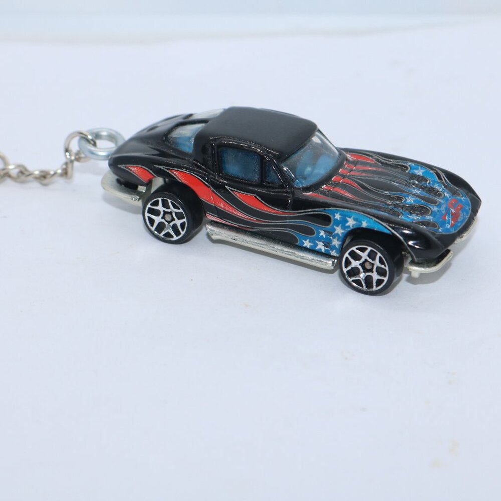 Hot Wheels 2004 Star Spangled Series Split Window coupe custom keychain 1/64